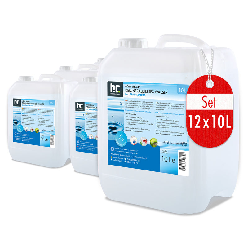 Eau déminéralisée Höfer Chemie® en bidon de 10 L