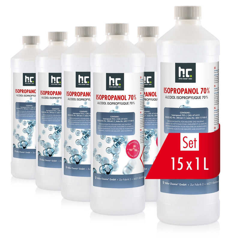 Alcool isopropylique 70% Höfer Chemie® en bouteille de 1 L