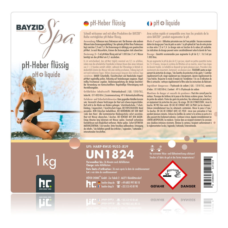 1 kg BAYZID® SPA pH Heber flüssig - Höfer Chemie GmbH