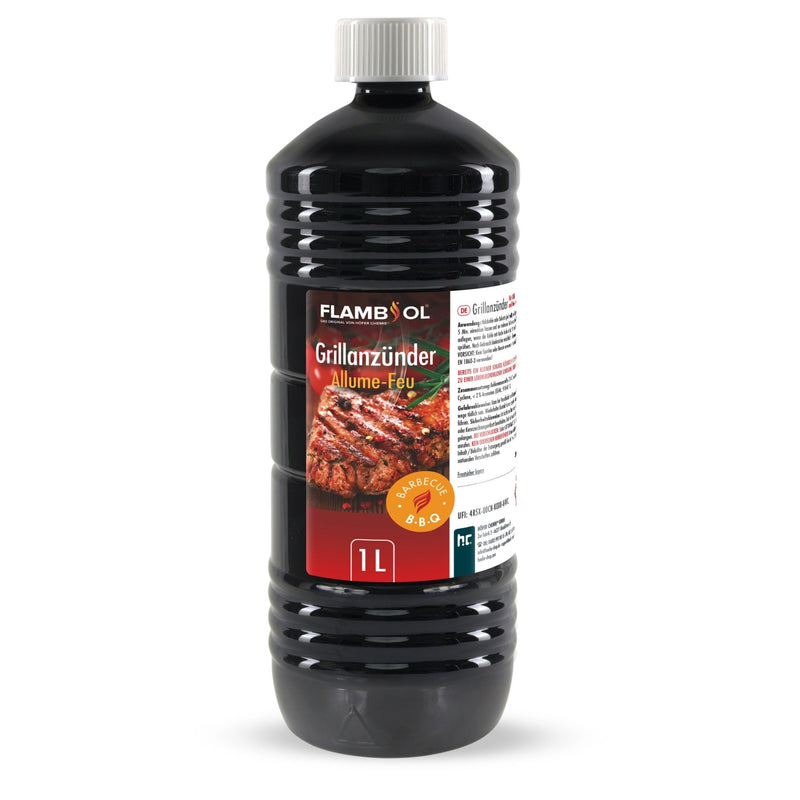 1 L FLAMBIOL® Grillanzünder flüssig für Grills und Feuerstellen in Flasche - Höfer Chemie GmbH