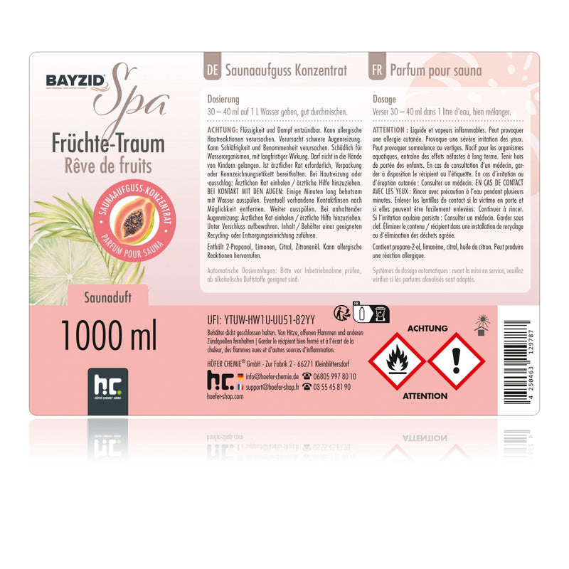 1 L BAYZID® SPA Saunaaufguss Früchte-Traum