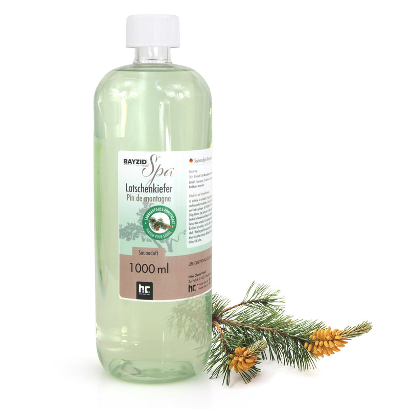 Parfum de sauna BAYZID® SPA - Pin de montagne en bouteille de 1 L