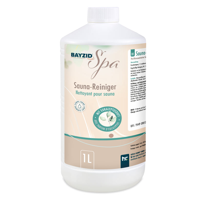 1 L BAYZID® SPA Saunareiniger mit Eukalyptusduft - hochkonzentriertes Reinigungsmittel