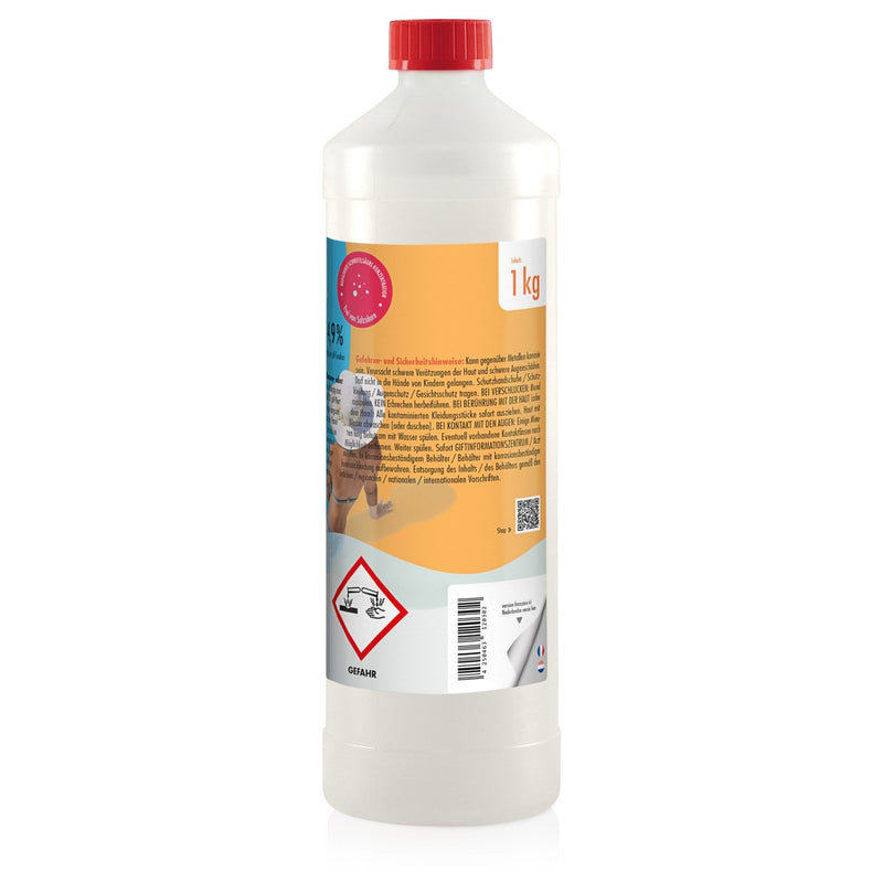 1 kg BAYZID® pH Minus flüssig 14,9% für Pools in Flaschen - Höfer Chemie GmbH