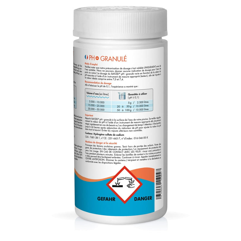 1,5 kg BAYZID® pH Minus Granulat für den Pool - Höfer Chemie GmbH