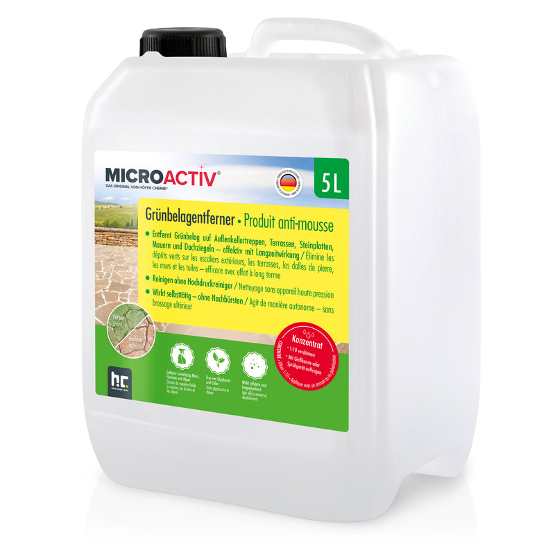 5 L MICROACTIV® Nettoyant pour pierre / Anti-mousse et algues vertes
