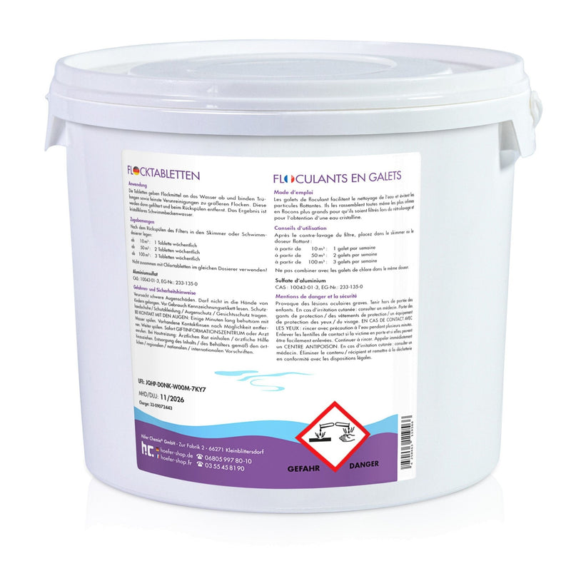 5 kg BAYZID® Flocktabletten für Pools in Eimer - Höfer Chemie GmbH