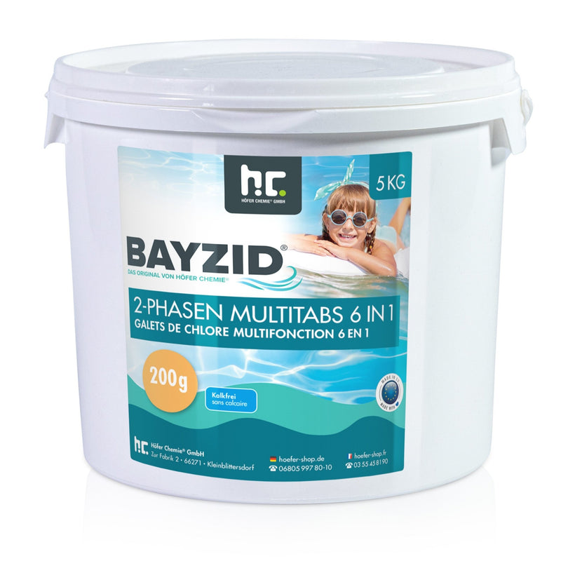 5 kg BAYZID® 2-Phasen-Multitabs 200g 6in1 im Eimer - Höfer Chemie GmbH