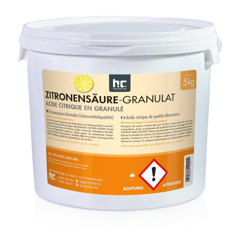 5 kg Zitronensäure Granulat in Lebensmittelqualität