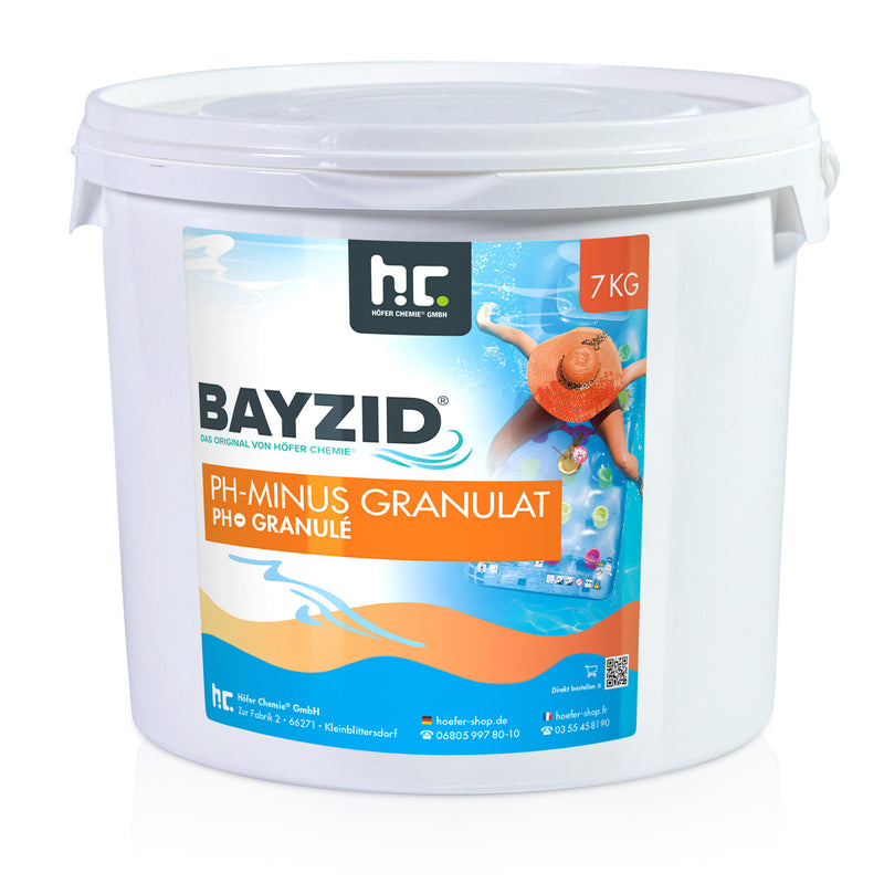 7 kg BAYZID® pH Minus korrels voor het zwembad