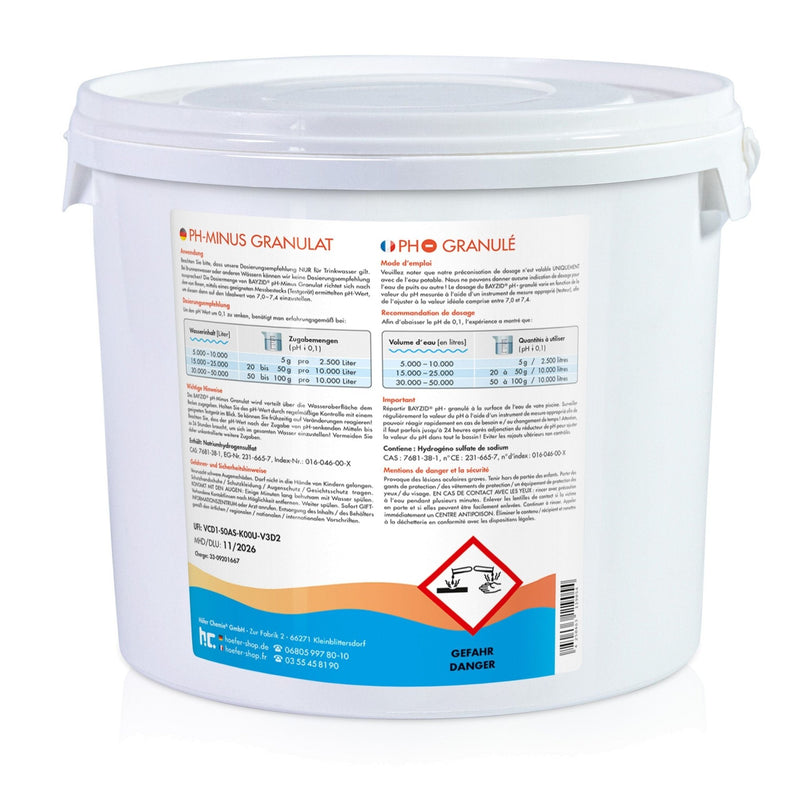 7 kg BAYZID® pH Minus Granulat für den Pool - Höfer Chemie GmbH
