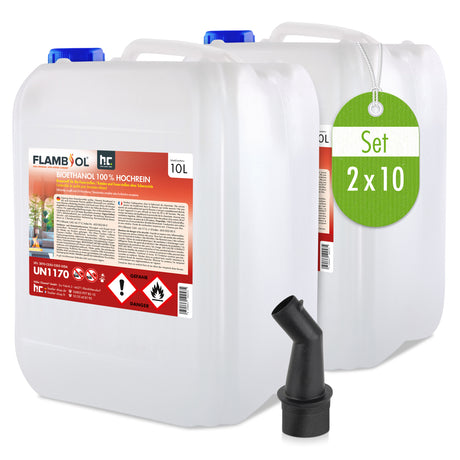 Bioéthanol à 100 % FLAMBIOL® dénaturé en bidon de 10 L