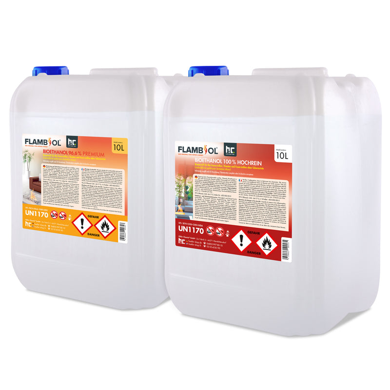 2x10 L bio-ethanolmonsterset