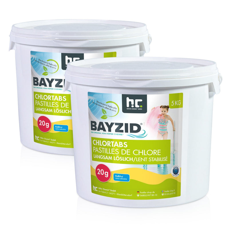 5 kg BAYZID® Chlortabs 20g langsam löslich im Eimer - Höfer Chemie GmbH