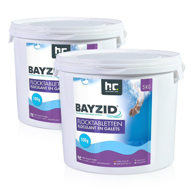 5 kg BAYZID® Flocktabletten für Pools in Eimer - Höfer Chemie GmbH