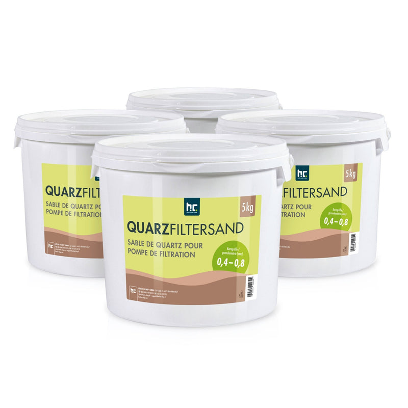 5 kg Premium Quarzsand Filtersand 0,4 - 0,8 mm - Höfer Chemie GmbH