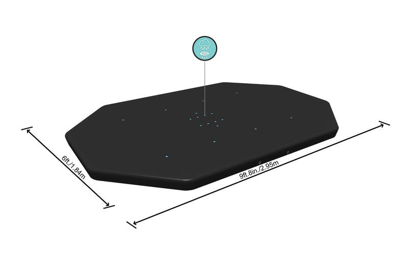 Pool PVC-Abdeckplane 305 x 184 cm für Power Steel™ Oval Pools
