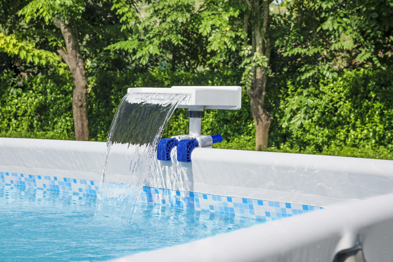 Flowclear™ Pool Wasserfall mit LED-Licht für Stahlrahmen Pools