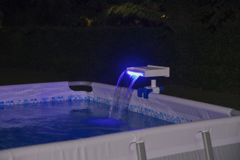Flowclear™ Pool Wasserfall mit LED-Licht für Stahlrahmen Pools
