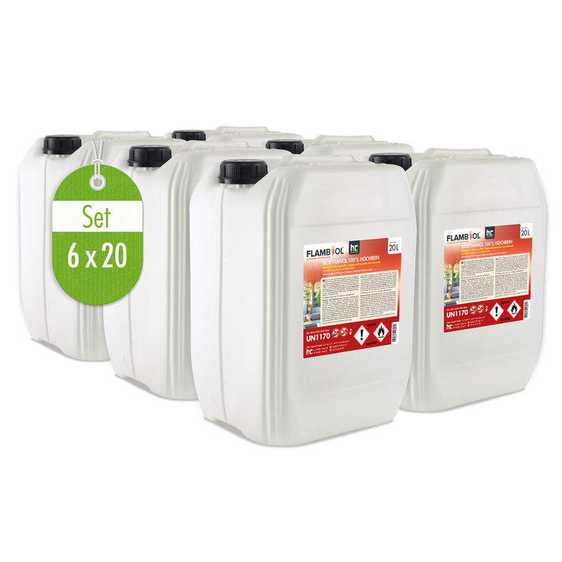 20 L FLAMBIOL® bio-ethanol 100% hoge zuiverheid in jerrycan