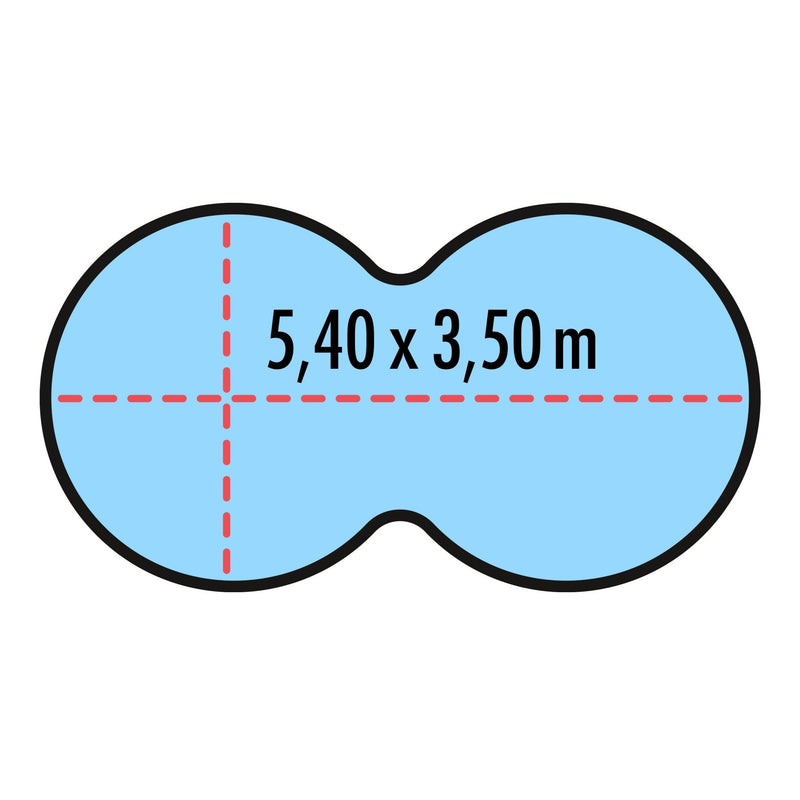 Poolabdeckung für achtförmige Pools 5,40 x 3,50 m - Höfer Chemie GmbH