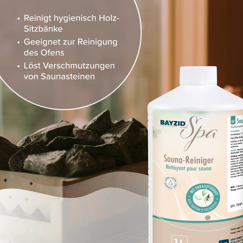 1 L BAYZID® SPA Saunareiniger mit Eukalyptusduft - hochkonzentriertes Reinigungsmittel