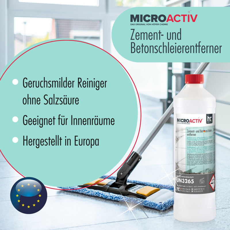 1 L Microactiv® Zement - und Betonschleierentferner in Flaschen - Höfer Chemie GmbH