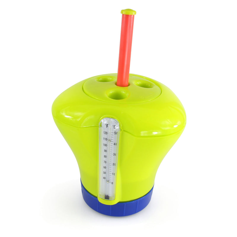 Pool Dosierschwimmer inkl. Thermometer Grün