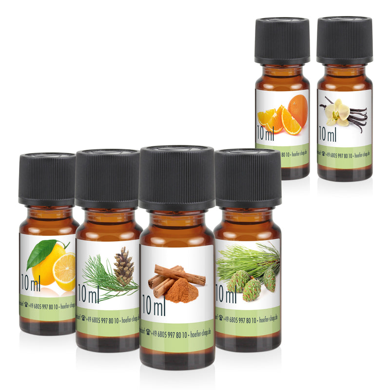 6x 10 ml geurolie set 10
