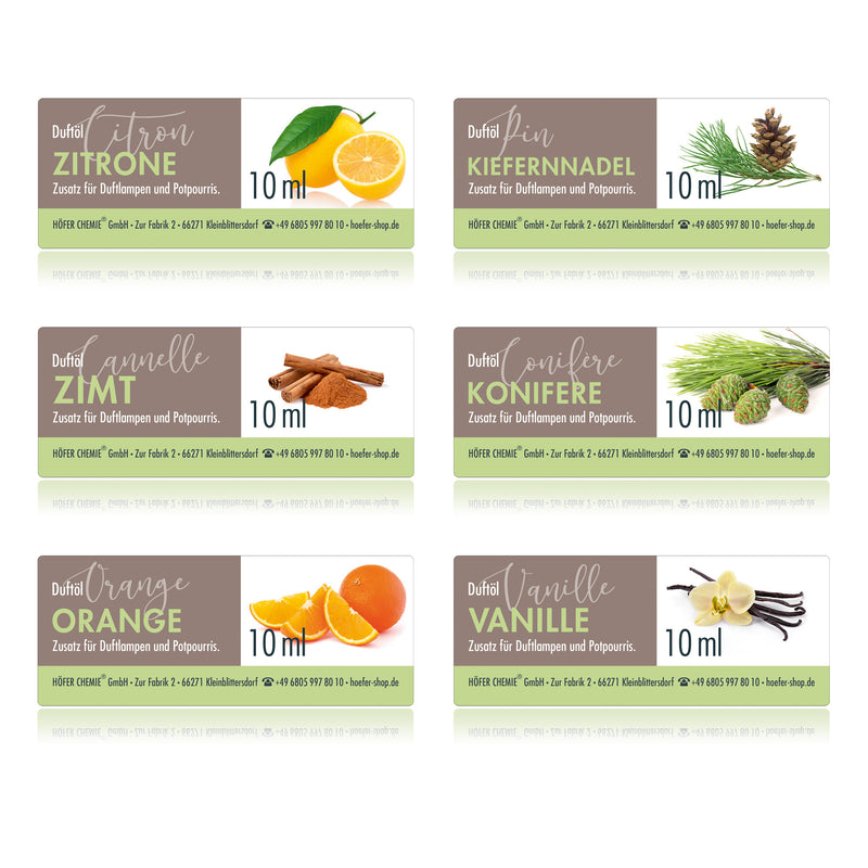Huiles parfumées 6 x 10 ml - Set 10