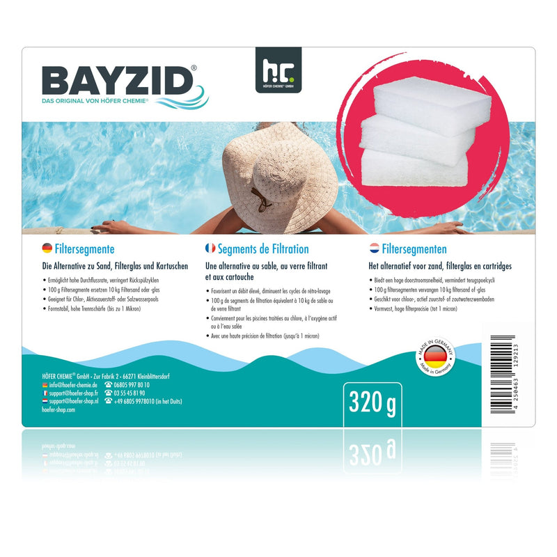 320 g BAYZID® Pool Filtersegmente