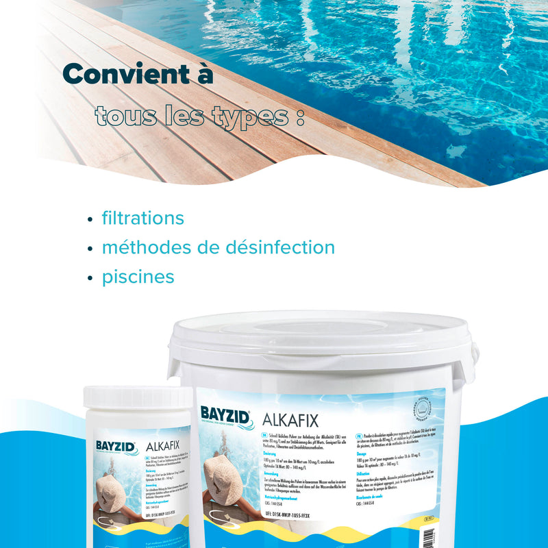 5 kg BAYZID® Alkafix zur Anhebung der Alkalinität (TA) in Eimer - Höfer Chemie GmbH