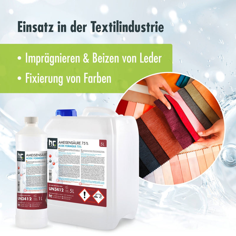1 L Höfer Chemie® Ameisensäure 75% technische Qualität in Flaschen - Höfer Chemie GmbH