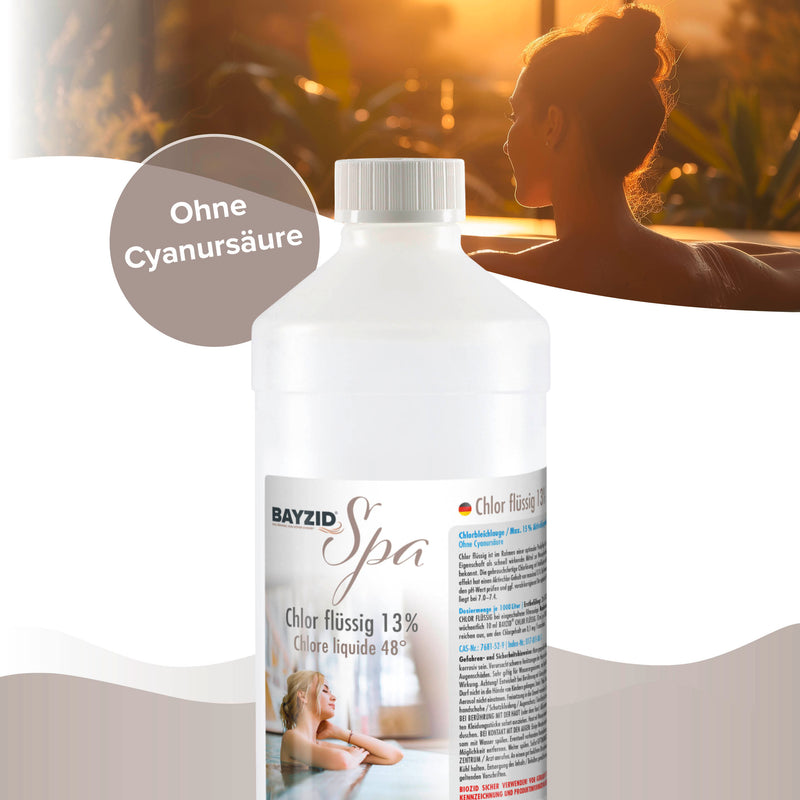 1 kg BAYZID® SPA Chlor flüssig für Whirlpools & Planschbecken