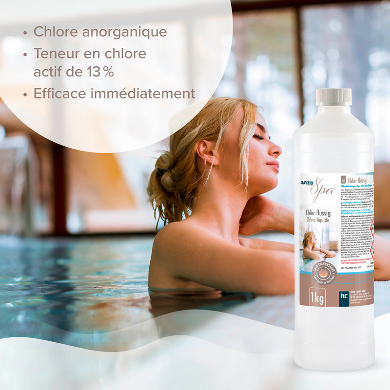 1 kg BAYZID® SPA Chlor flüssig für Whirlpools & Planschbecken - Höfer Chemie GmbH