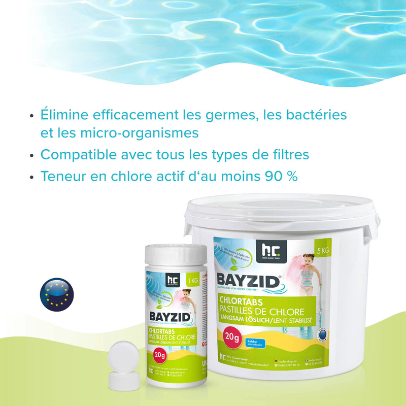 5 kg BAYZID® Chlortabs 20g langsam löslich im Eimer - Höfer Chemie GmbH