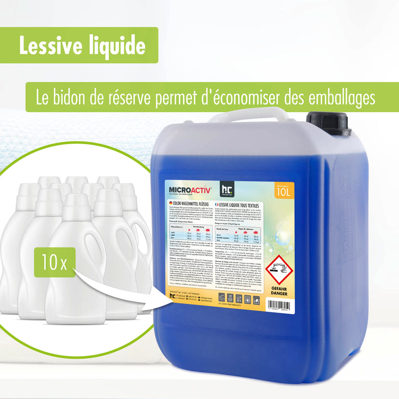 Lessive liquide Microactiv® en bidon de 10 L