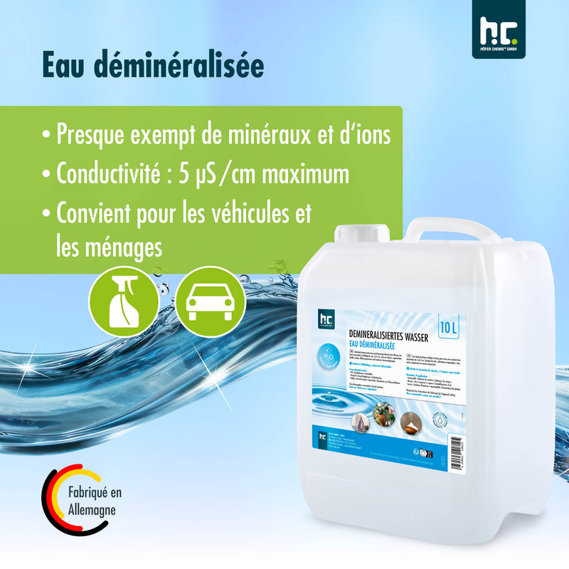 10 L Höfer Chemie® Demineralisiertes Wasser in Kanister - Höfer Chemie GmbH