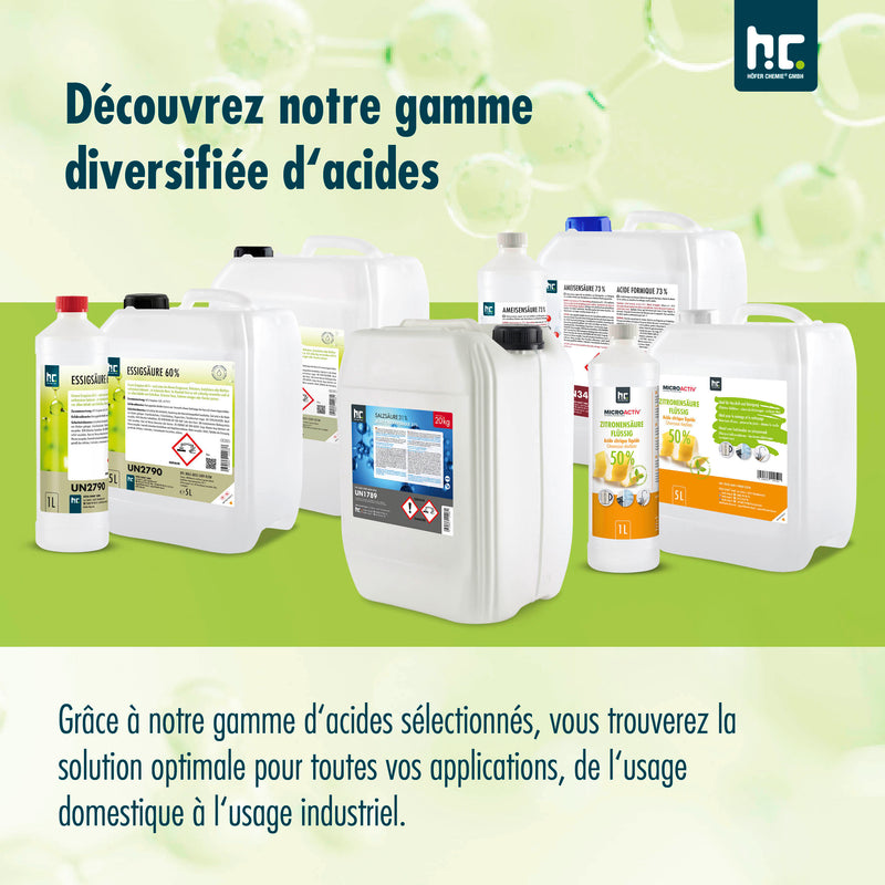 5 L Höfer Chemie® Essigsäure 60% in Kanistern - Höfer Chemie GmbH