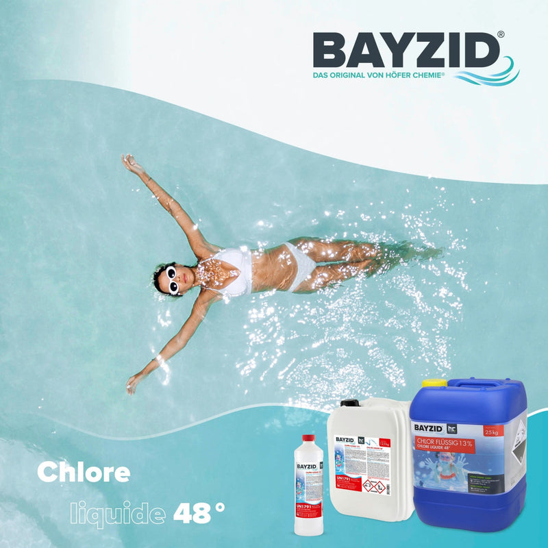 1 kg BAYZID® Chlor 13% flüssig für Pools - Höfer Chemie GmbH