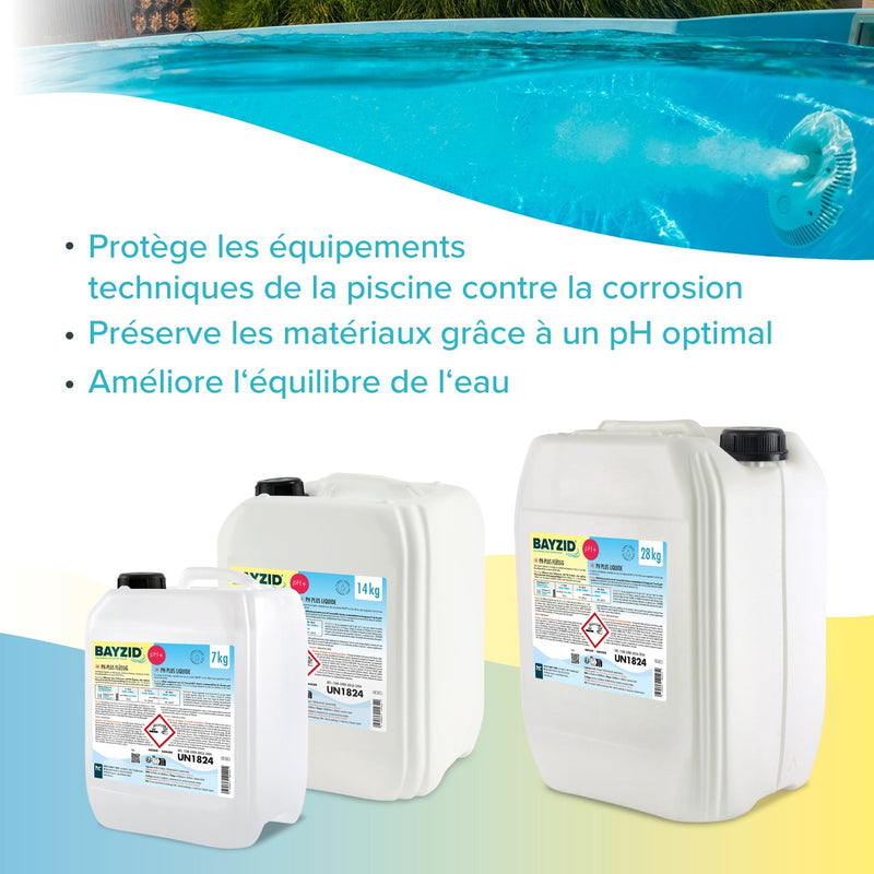 14 kg BAYZID® pH Plus flüssig für Pools in Kanistern - Höfer Chemie GmbH