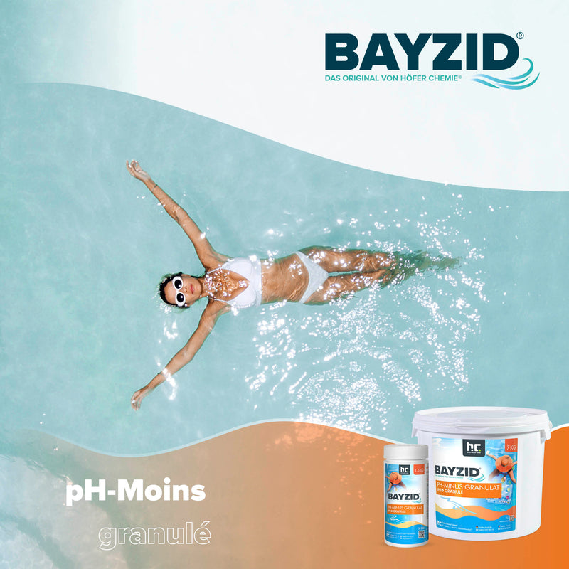 1,5 kg BAYZID® pH Minus Granulat für den Pool - Höfer Chemie GmbH