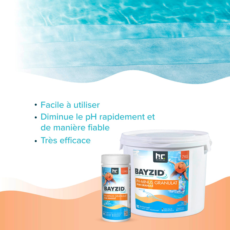 1,5 kg BAYZID® pH Minus Granulat für den Pool - Höfer Chemie GmbH