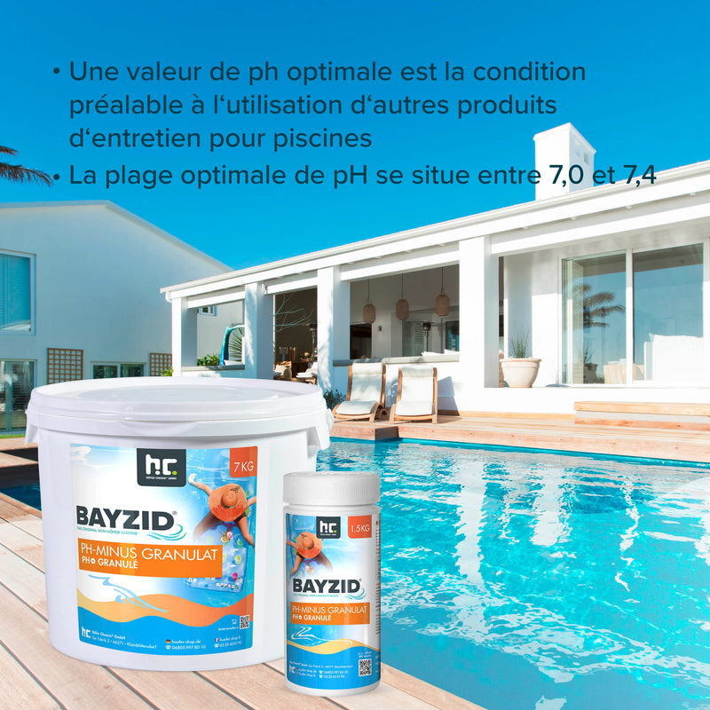 1,5 kg BAYZID® pH Minus Granulat für den Pool - Höfer Chemie GmbH