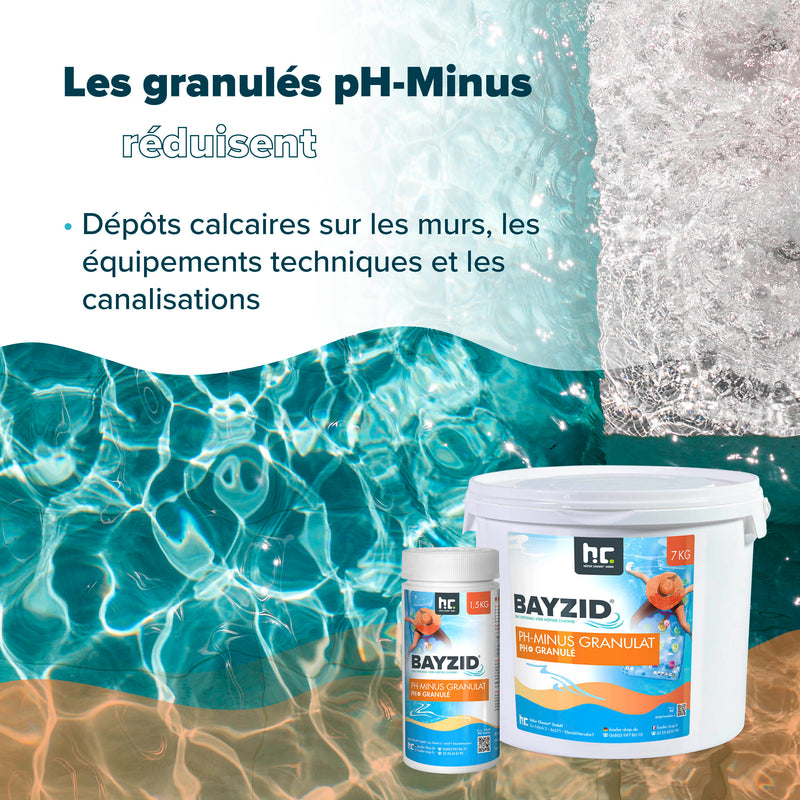 1,5 kg BAYZID® pH Minus Granulat für den Pool - Höfer Chemie GmbH