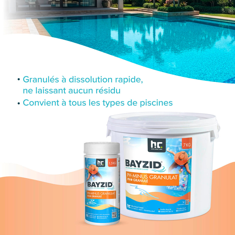 7 kg BAYZID® pH Minus Granulat für den Pool - Höfer Chemie GmbH