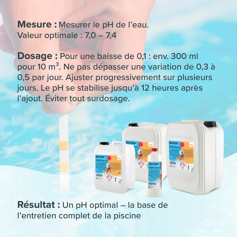 pH moins liquide 14,9% Bayzid® en bouteille de 1 KG