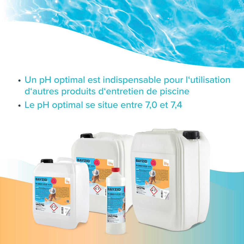pH moins liquide 14,9% Bayzid® en bouteille de 1 KG