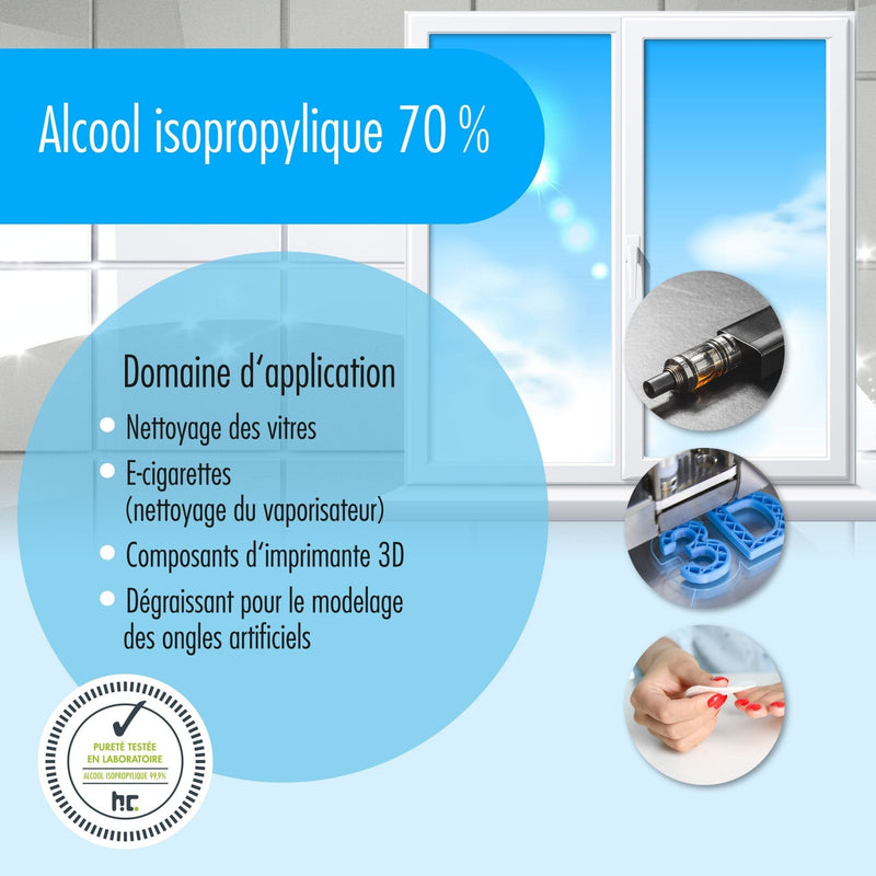 Alcool isopropylique 70% Höfer Chemie® en bouteille de 1 L