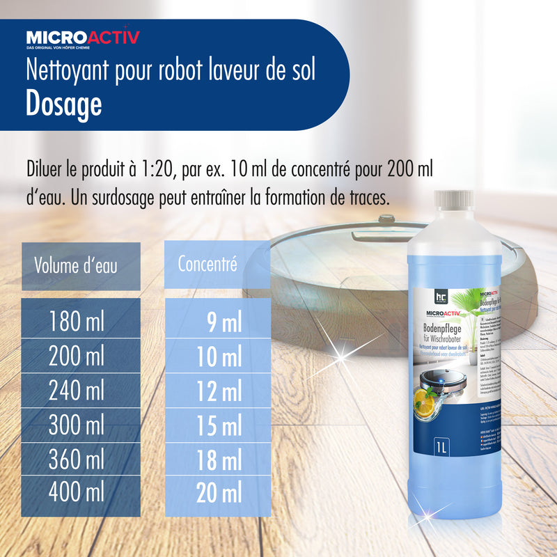 1 L Microactiv® Nettoyant sol pour robots laveurs